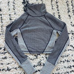 Free People Active Turtleneck Crop Top NWOT